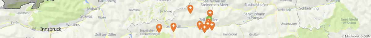 Map view for Pharmacies emergency services nearby Krimml (Zell am See, Salzburg)